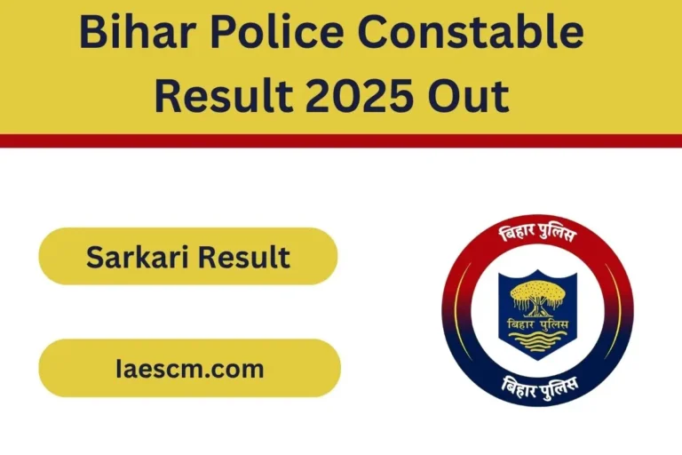 Bihar Police Constable Result 2025 Out