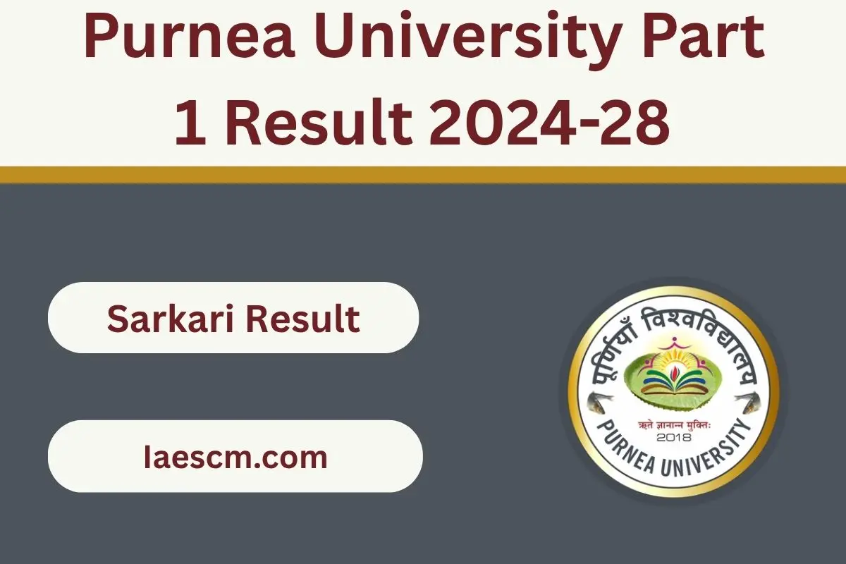 Purnea University Part 1 Result 2024-28